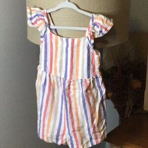 GAP Kids Casual Striped Dress - Orange, Purple, White